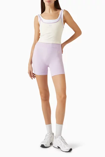 بلوزة فوروارد قصيرة بلا أكمام نايلون مطاطي