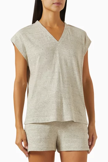 Yoshii V-neck T-shirt in Cotton