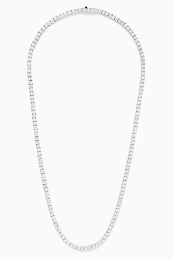 Facet Tennis Chain in Sterling Silver