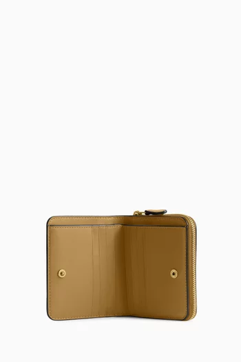 محفظة ثنائية الطي جلد