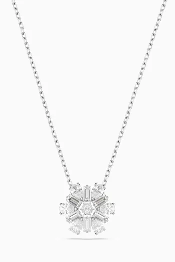 Idyllia Snowflake Cyrstal Necklace in Plated Metal