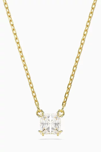 Stilla Square-cut Pendant Necklace in Gold-tone Metal