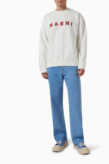 Wrinkled Logo Sweatshirt in Organic Cotton