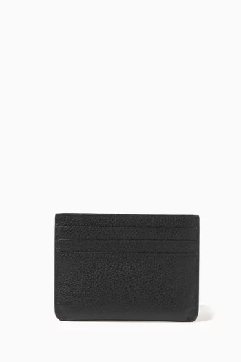 Logo Mending Cardholder in Calfskin