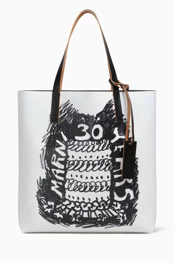 30th Anniversary Printed Tribeca Tote Bag in Faux Leather