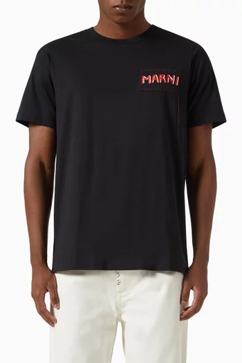 Logo Patch T-shirt in Cotton