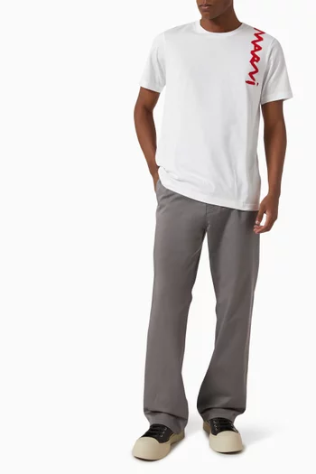 Straight-leg Pants in Cotton-gabardine