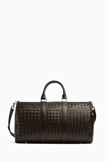 Medium Duffle Bag in Intrecciato Leather