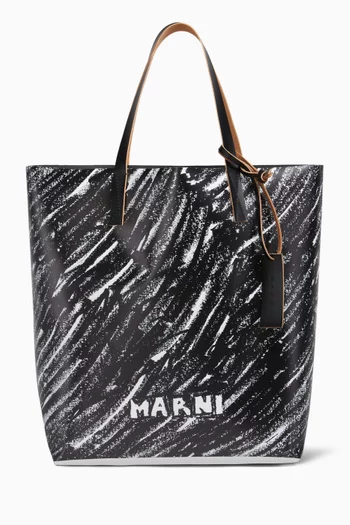 Tribeca Crayon-print Tote Bag in Faux Leather