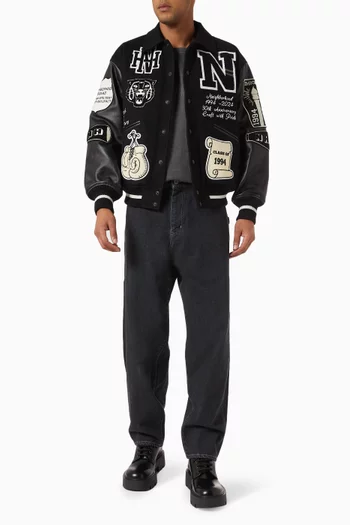Stadium Jacket in Wool-blend