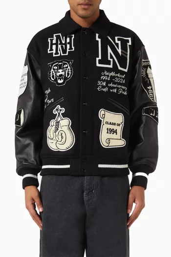 Stadium Jacket in Wool-blend