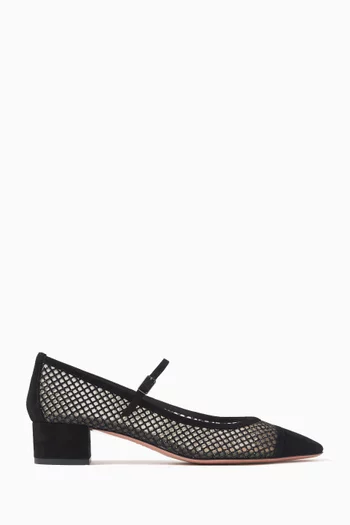 Mayor 35 Crystal-embellished Pumps in Mesh
