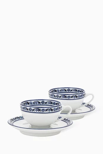 Blu Mediterraneo Coffee Cups & Saucers, Set of 2