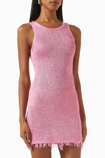 Natalia Sequin Fringe Mini Dress