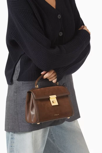 Paris Top-handle Bag in Suede and Leather