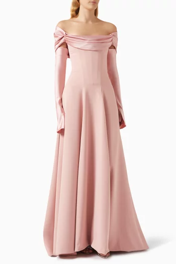 Salma Maxi Dress in Crepe