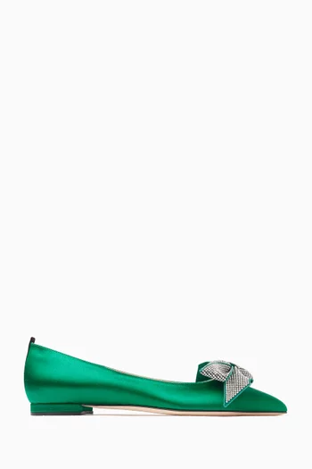 Glory 10 Point-toe Ballet Flats in Satin