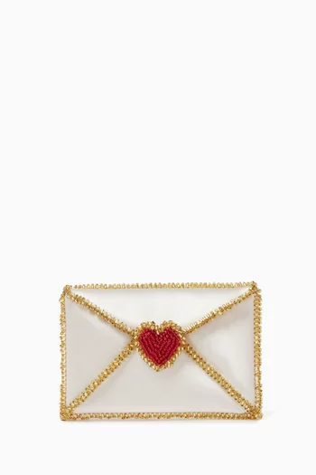 Love Letter Clutch in Satin
