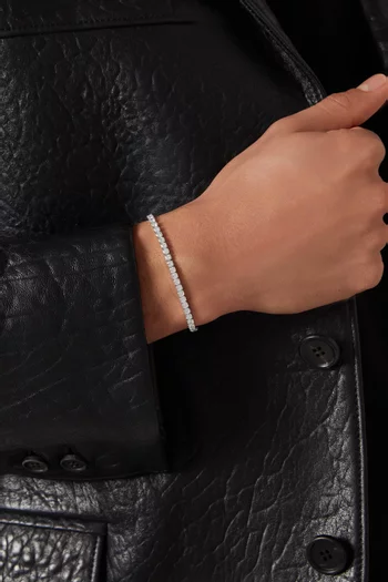 Tennis Chain Bracelet in Sterling Silver