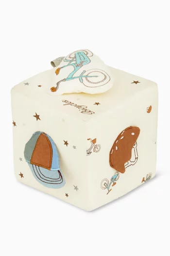 Activity Cube Toy in Organic Cotton