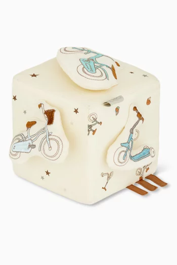 Activity Cube Toy in Organic Cotton
