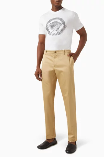 Medusa Embroidery T-shirt in Cotton Jersey