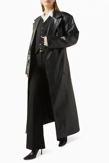 Tina Trench Coat in Vegan Leather