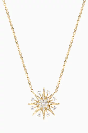 Mini Starlight Diamond Pendant 18kt Yellow Gold