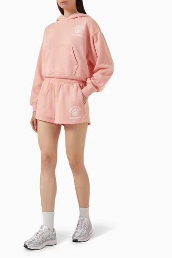 California Emblem Disco Shorts in Cotton Blend