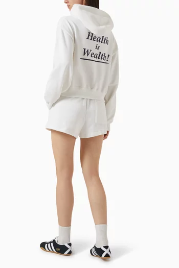 Health is Wealth Hoodie in Cotton Blend