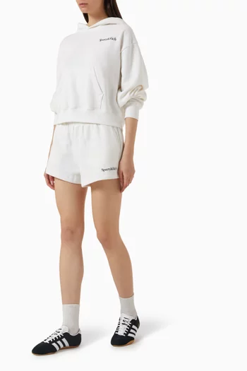 Serif Logo Disco Shorts in Cotton Blend