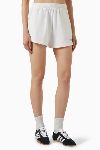 Serif Logo Disco Shorts in Cotton Blend