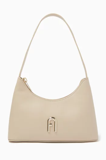 Mini Diamante Shoulder Bag in Leather