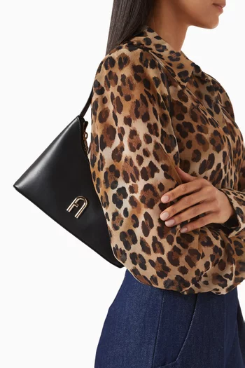 Mini Diamante Shoulder Bag in Leather