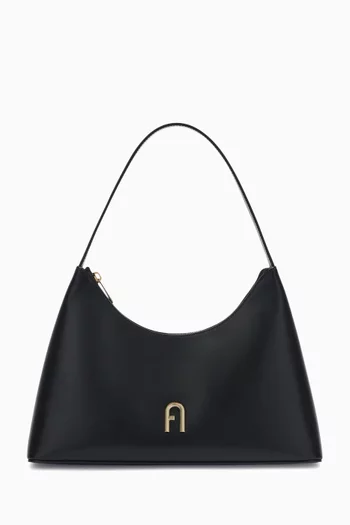 Mini Diamante Shoulder Bag in Leather