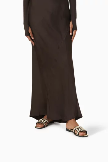 Kate Flat Sandals in Leather