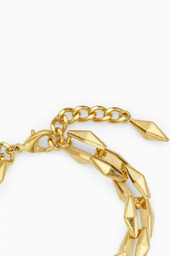 Diamond Chain Bracelet in Brass
