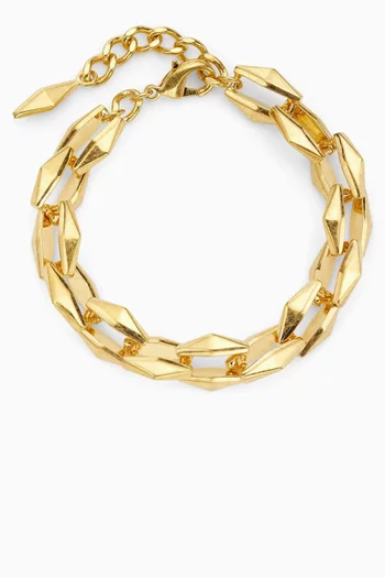 Diamond Chain Bracelet in Brass