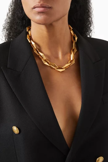 Diamond Chain Necklace in Brass