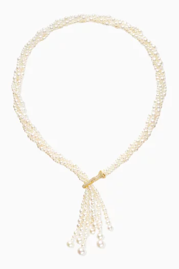 Bahar Maidar Diamond & Pearl Necklace in 18kt Gold