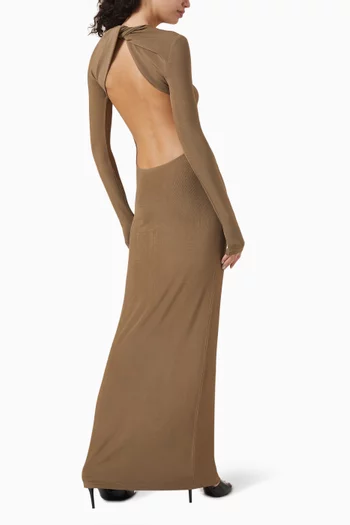 Open-back Maxi Dress in Jersey
