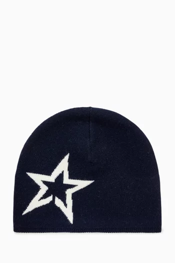 Houndstooth Beanie in Merino Wool