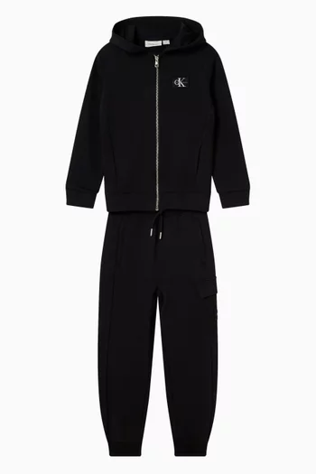 Logo-badge Hoodie in Cotton