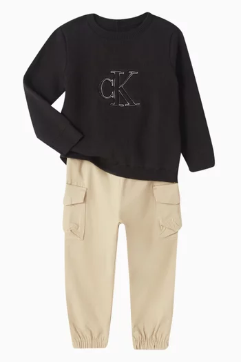 سترة بشعار الماركة نسيج قطن