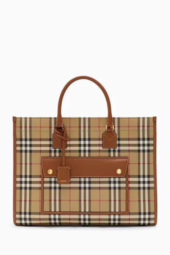 Medium Freya Tote Bag in Coated-canvas