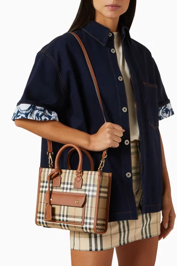 Mini Freya Tote Bag in Coated-canvas
