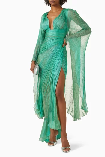 Danielle Draped Gown in Silk-tulle