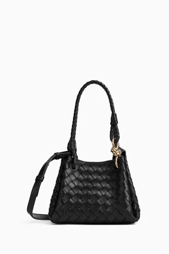Small Parachute Bag in Intrecciato Leather