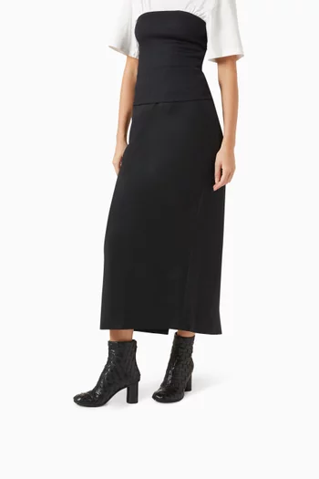 حذاء بوت اتوميك بطول الكاحل بكعب 75 مم جلد مجدول