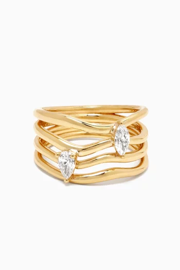 Nova Diamond Ring in 18kt Gold